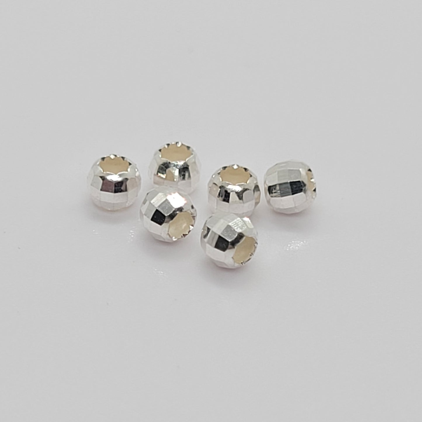 3 mm .925 Sterling Silver Diamond Cut / Faceted