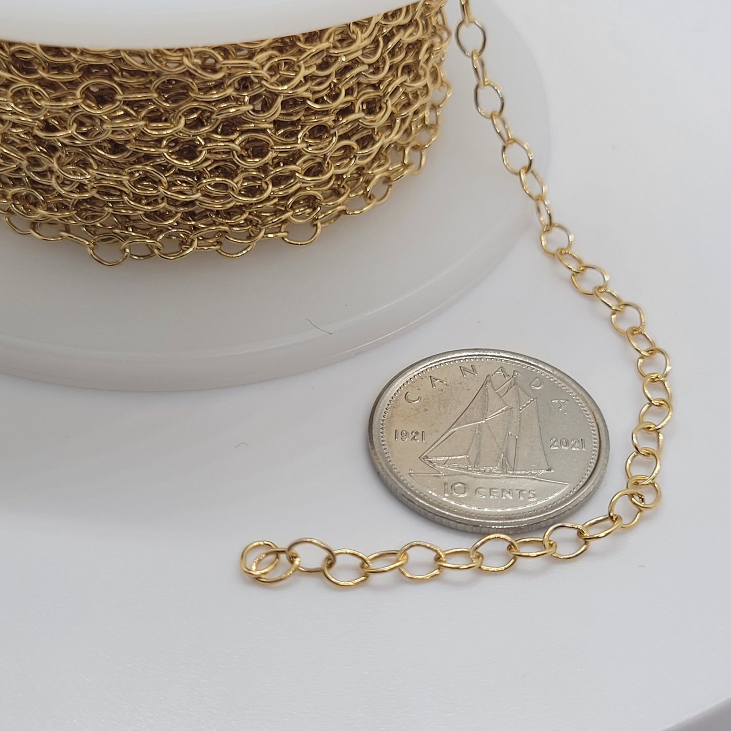 14K Gold Filled 2.6 mm x 3.5 mm CABLE Chain / By The Inch