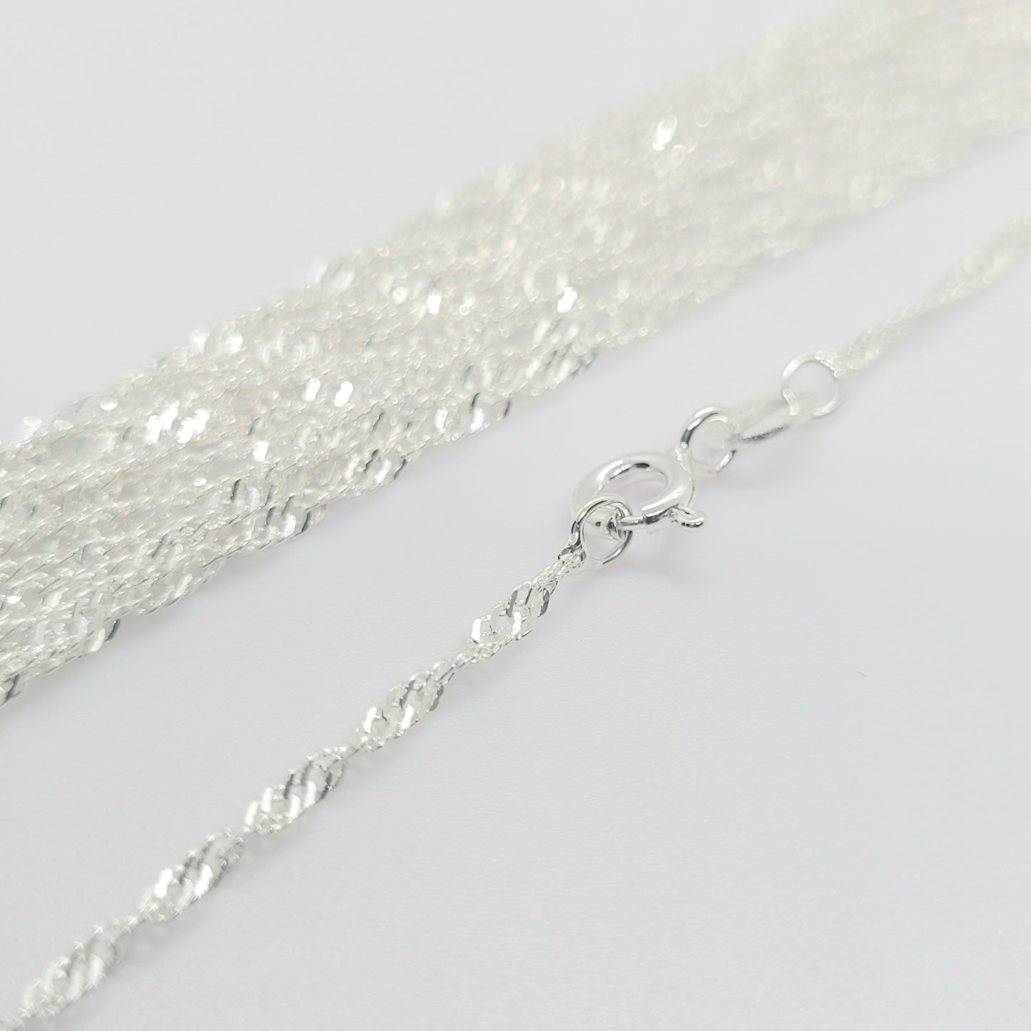 .925 Sterling Silver SINGAPORE Chain 16" / 5 Pieces