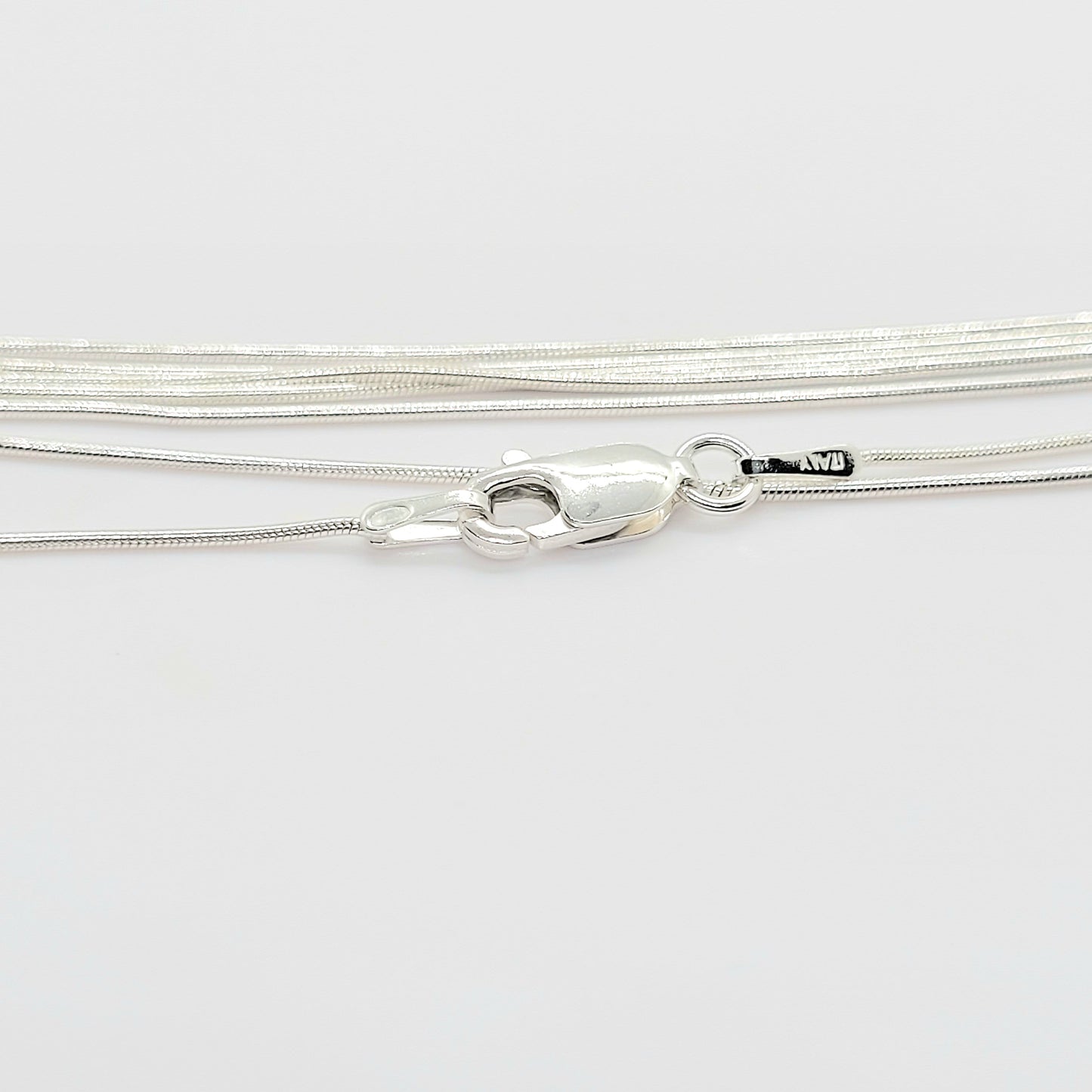 .925 Sterling Silver Fine SNAKE Chain 16" / 5 Pieces