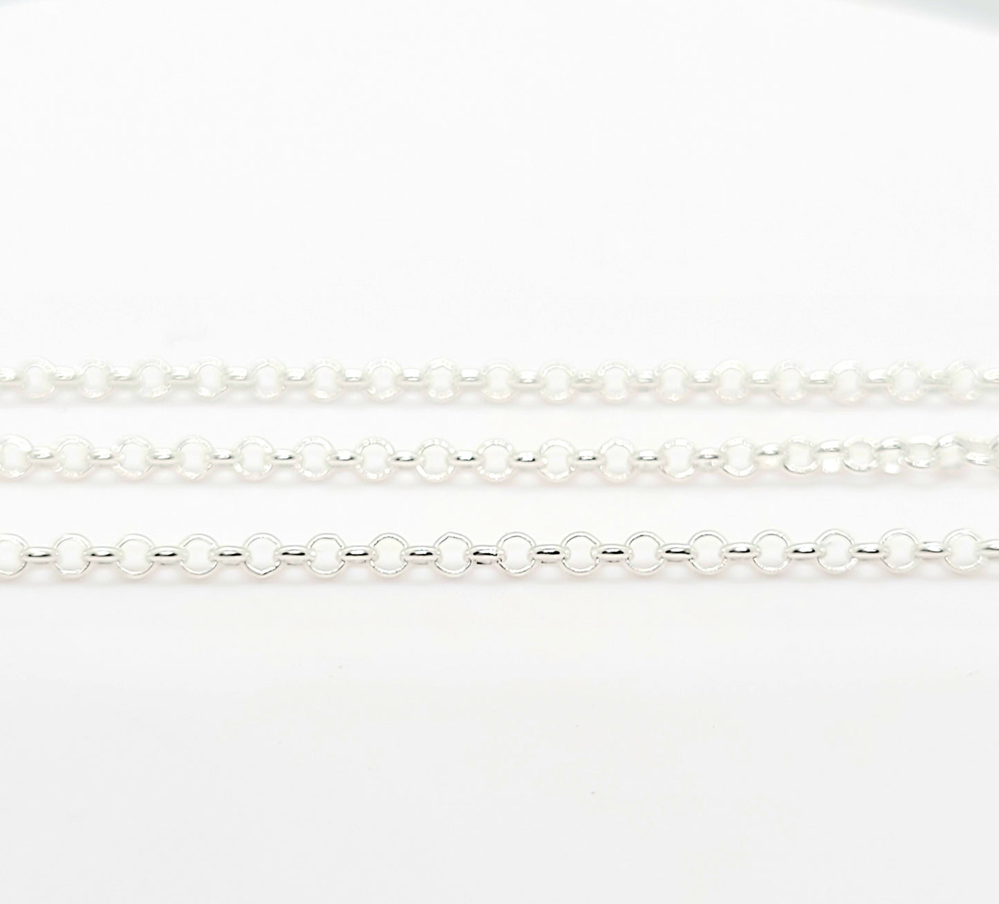 .925 Sterling Silver 2 mm ROLO Chain / By the Inch