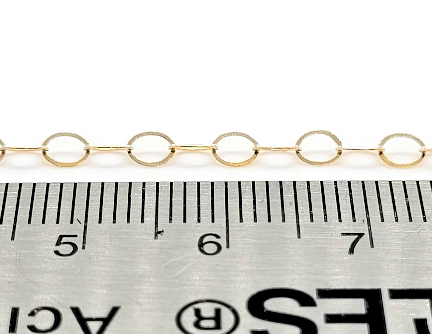 14K Gold Filled 2.85 mm FLAT CABLE Chain / By the Inch