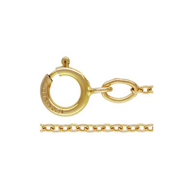 14K Gold Filled CABLE Chain 1.5 mm 16" / 5 Pieces