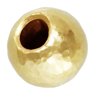 14K Gold Filled Hammered Round Bead