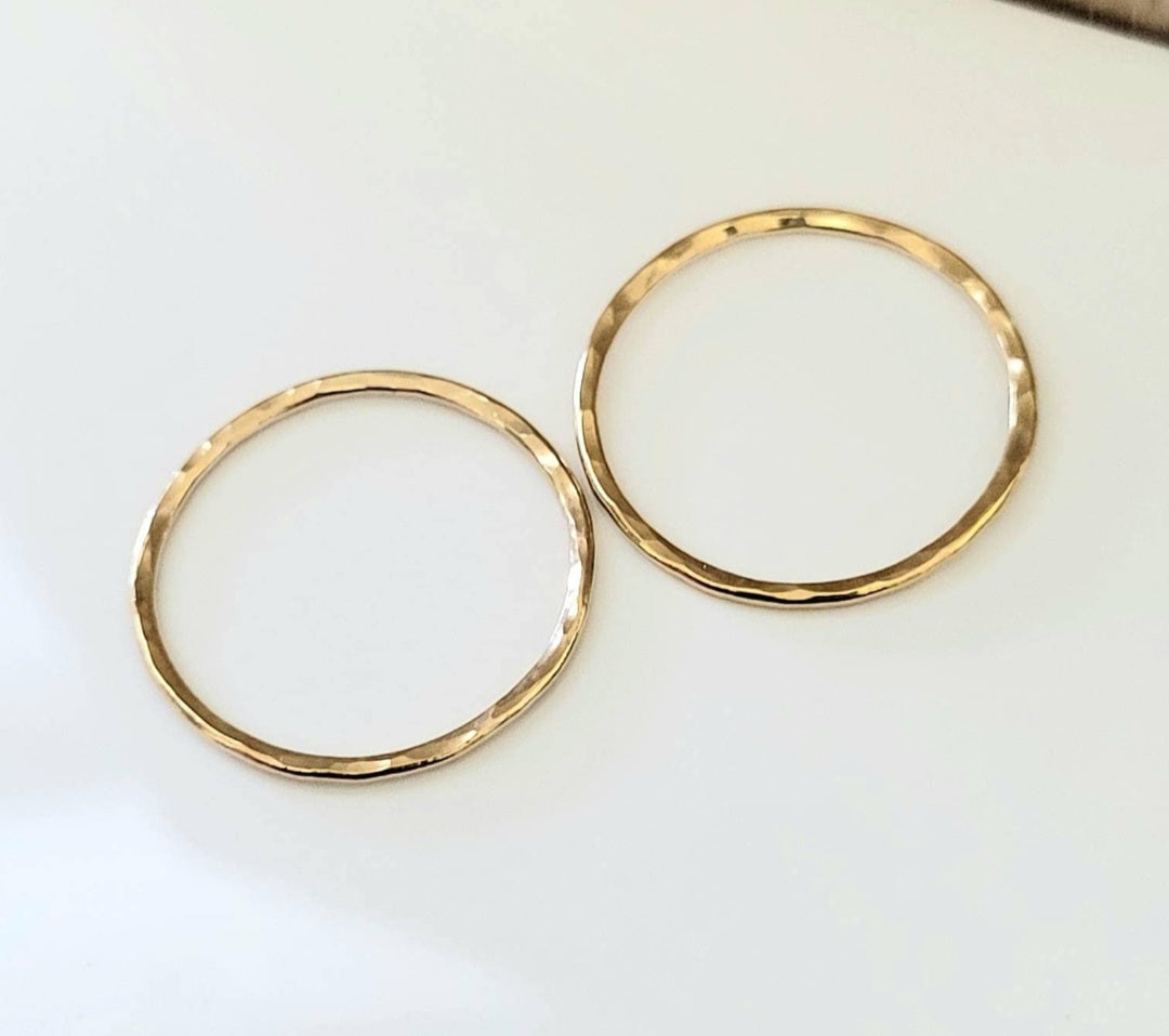 21 mm Hammered 14K Gold Filled Connector
