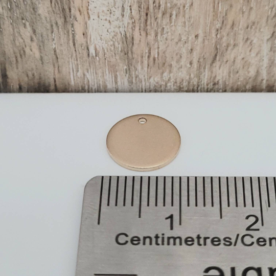10 mm 20 Gauge MATTE Finish 14K Gold Filled Stamping Disc