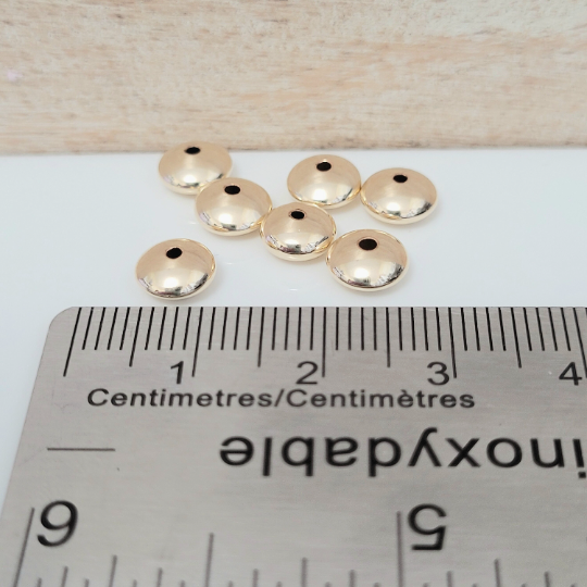 7.3 mm 14K Gold Filled Saucer Spacer Bead