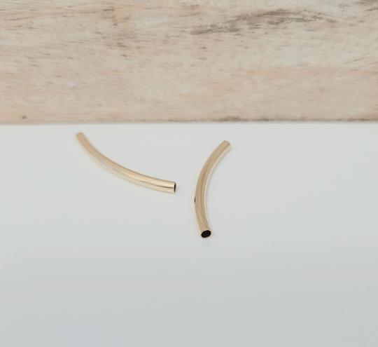 40 mm 14K Gold Filled Curved Tube