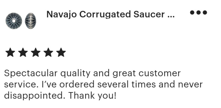 .925 Sterling Silver Navajo Corrugated Saucer Bead