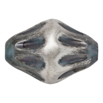 .925 Sterling Silver Navajo Pearl Bead Textured Oval