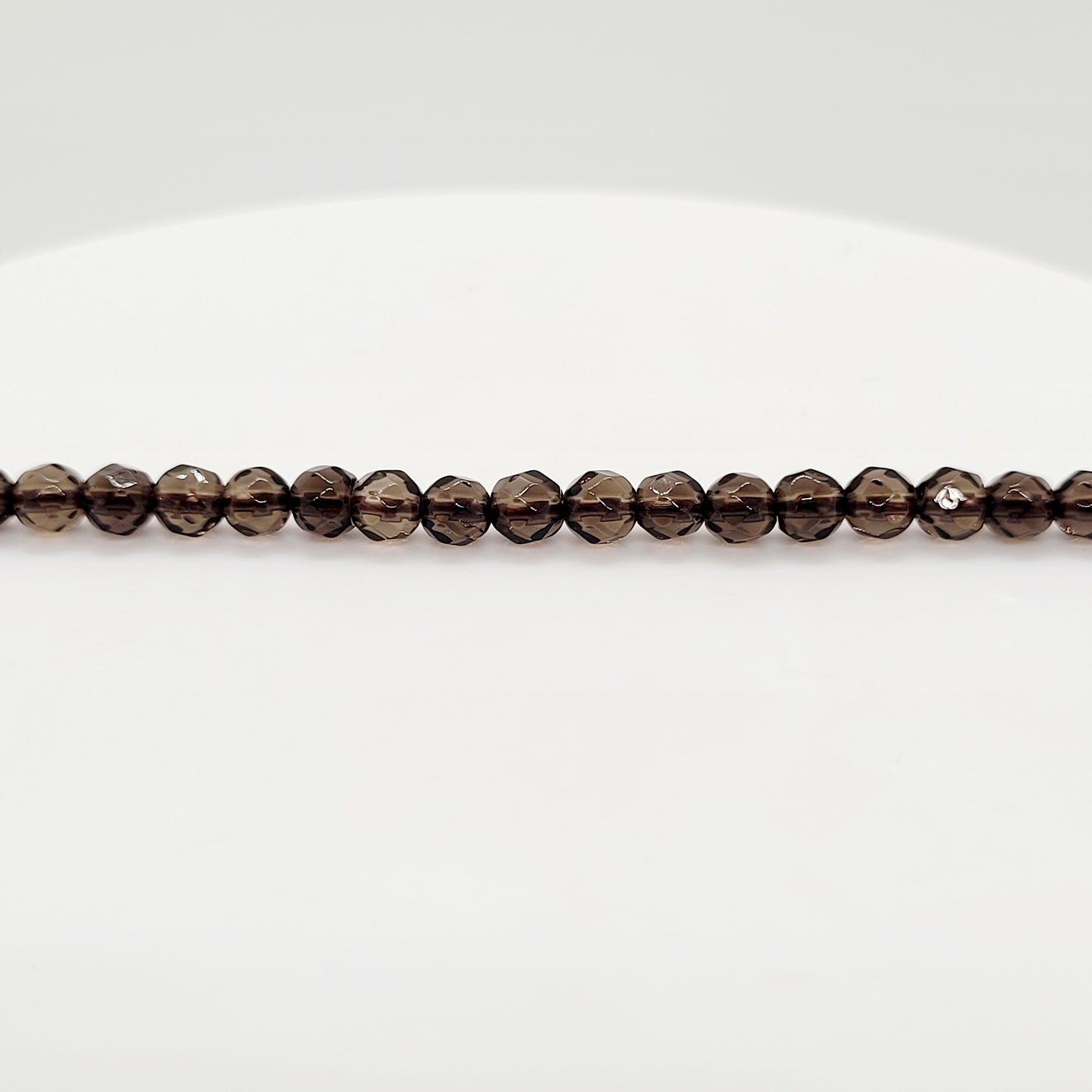 Quartz - Smokey Faceted 4 mm - 16" Strand