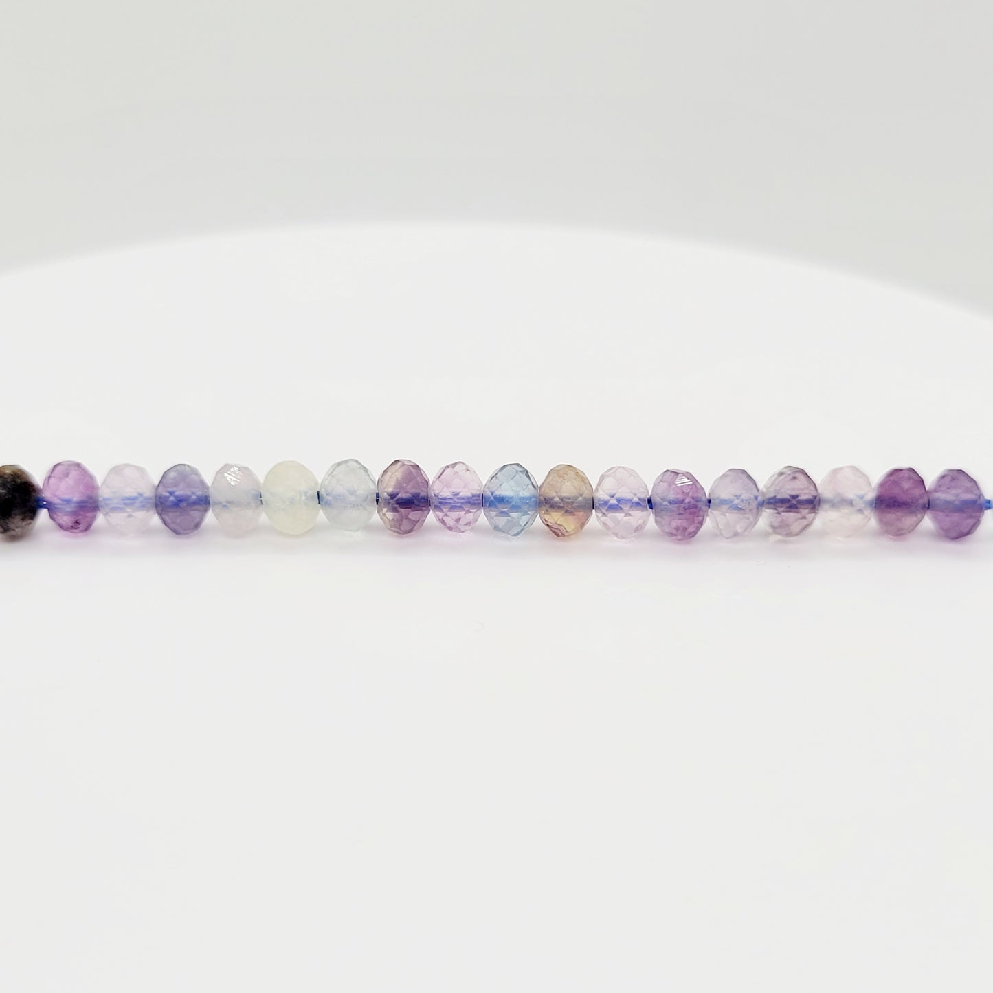 Fluorite Faceted Rondelle 4.5x3mm