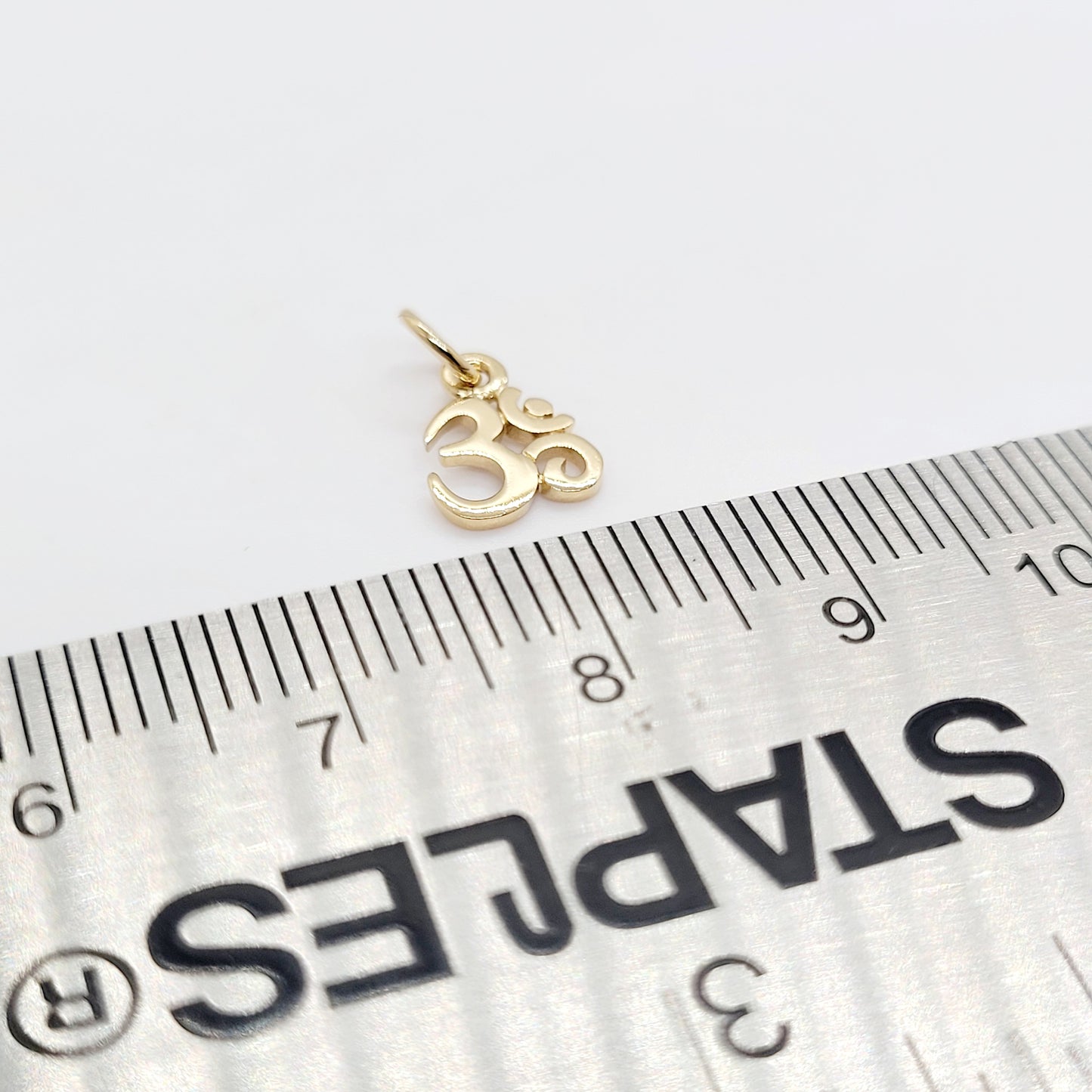 Gold Plate over Sterling Silver Om Charm