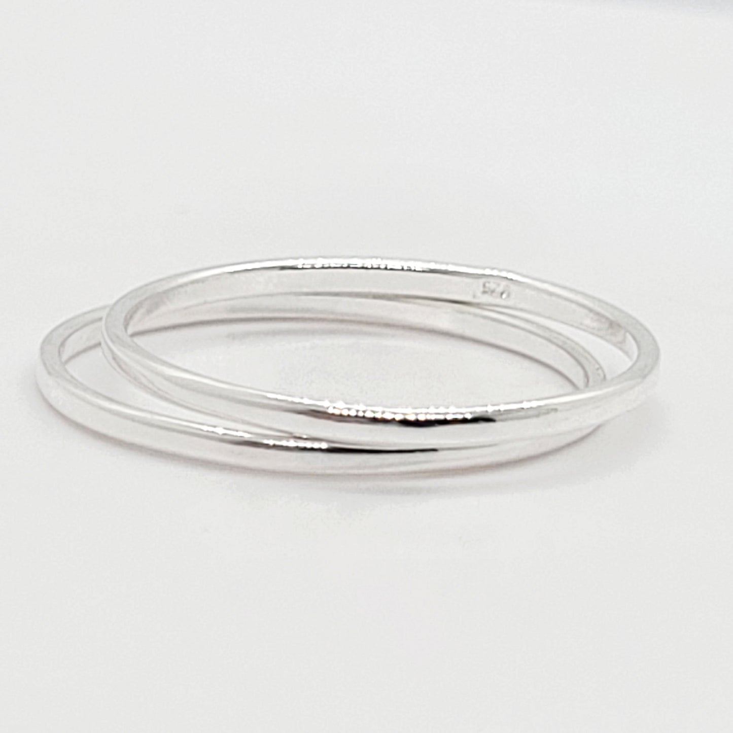 .925 Sterling Thin FLAT Stacking Ring / 1 mm