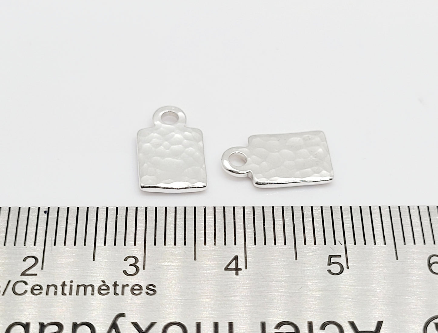 .925 Sterling Silver Petite Hammered Pendant 11 mm