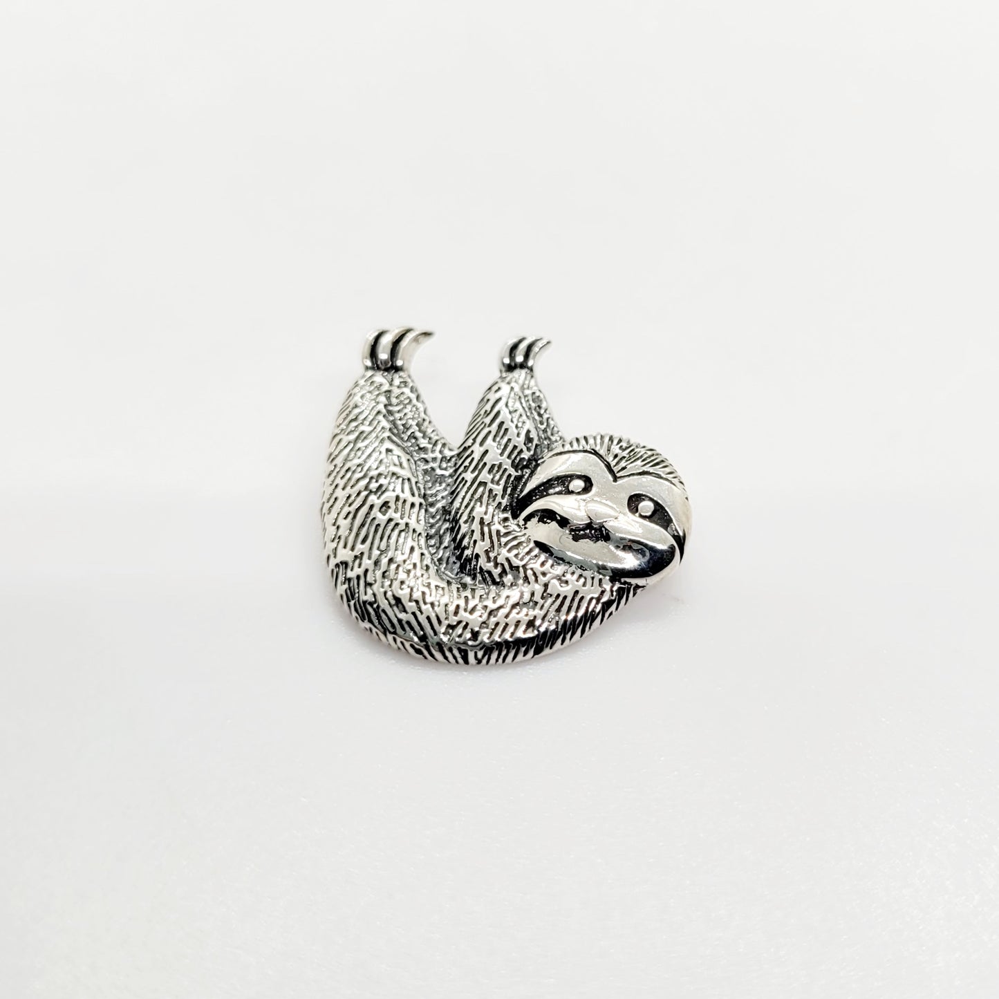 .925 Sterling Silver Sloth Pendant