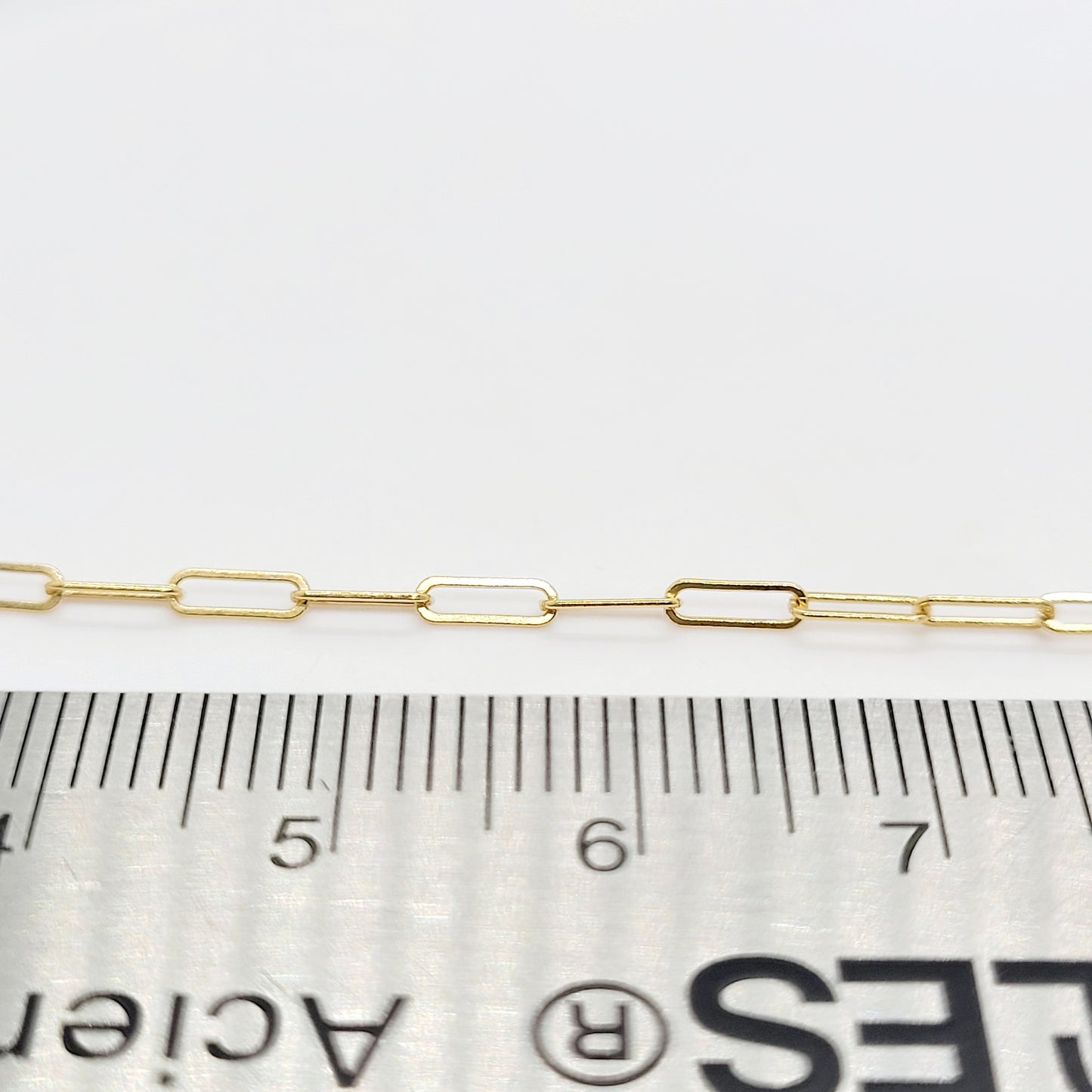 14K Gold Filled Fine FLAT PAPERCLIP Bracelet