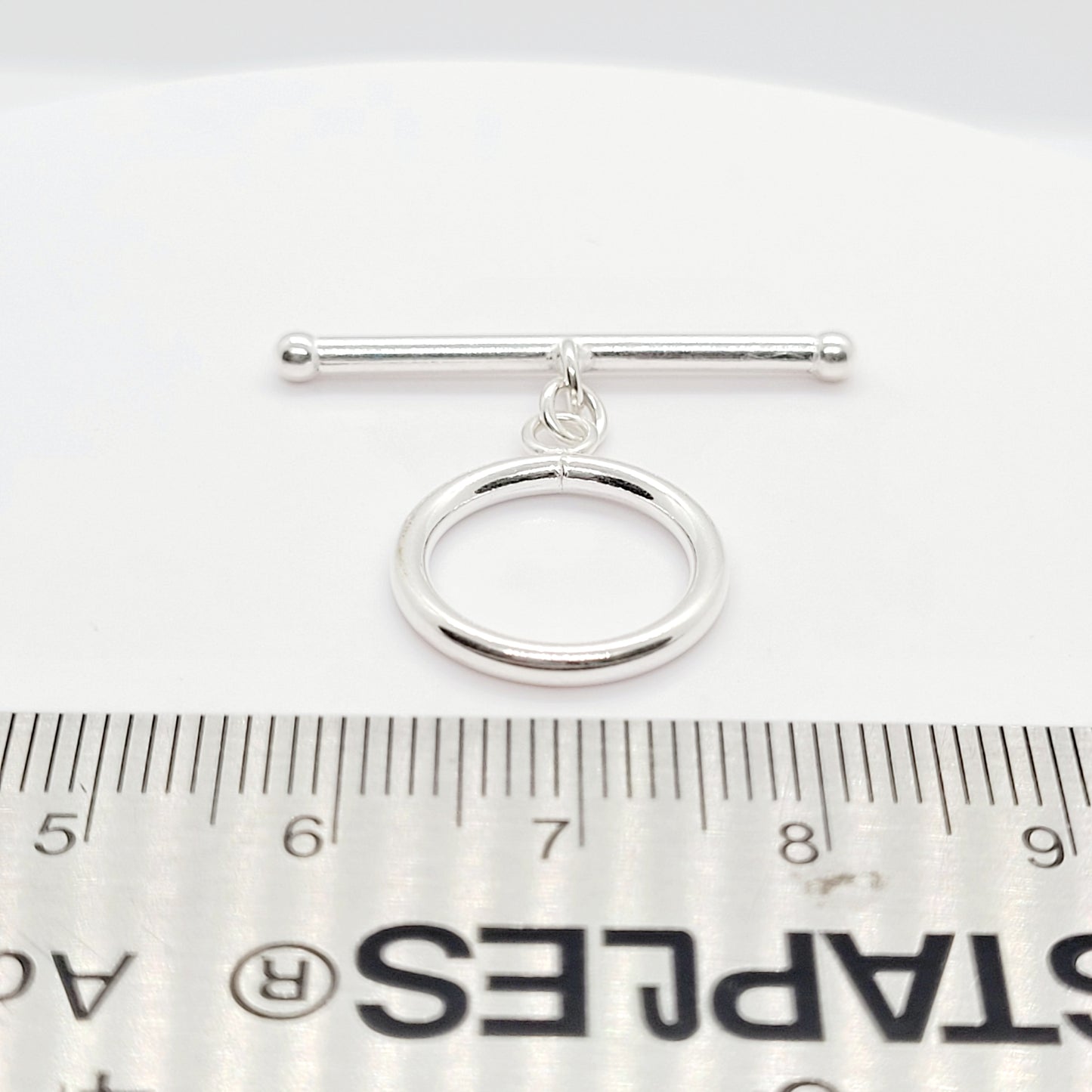 .925 Sterling Silver Large Toggle 28 mm x 16 mm