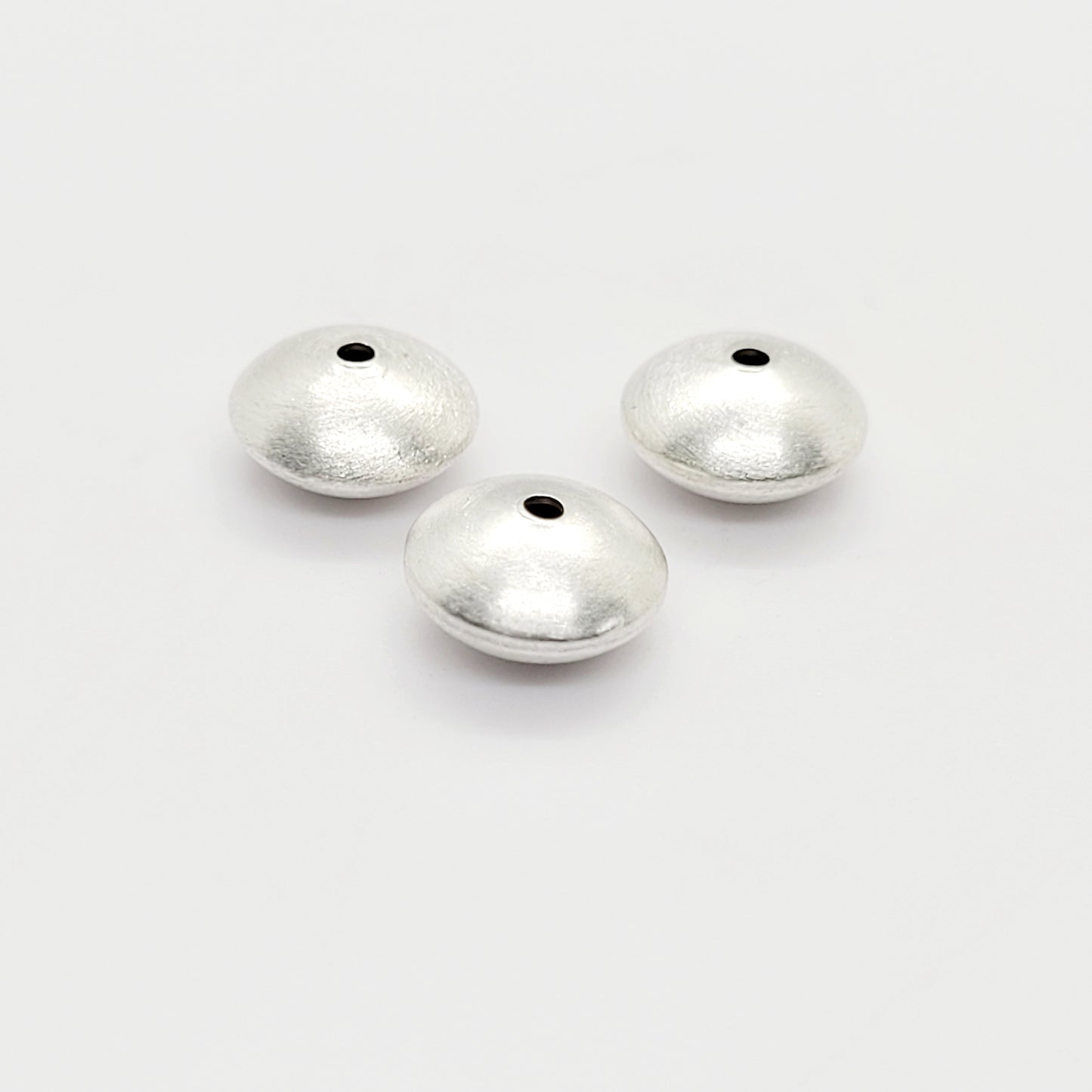 8 mm x 5 mm .925 Sterling Silver Satin Finish Saucer Spacer