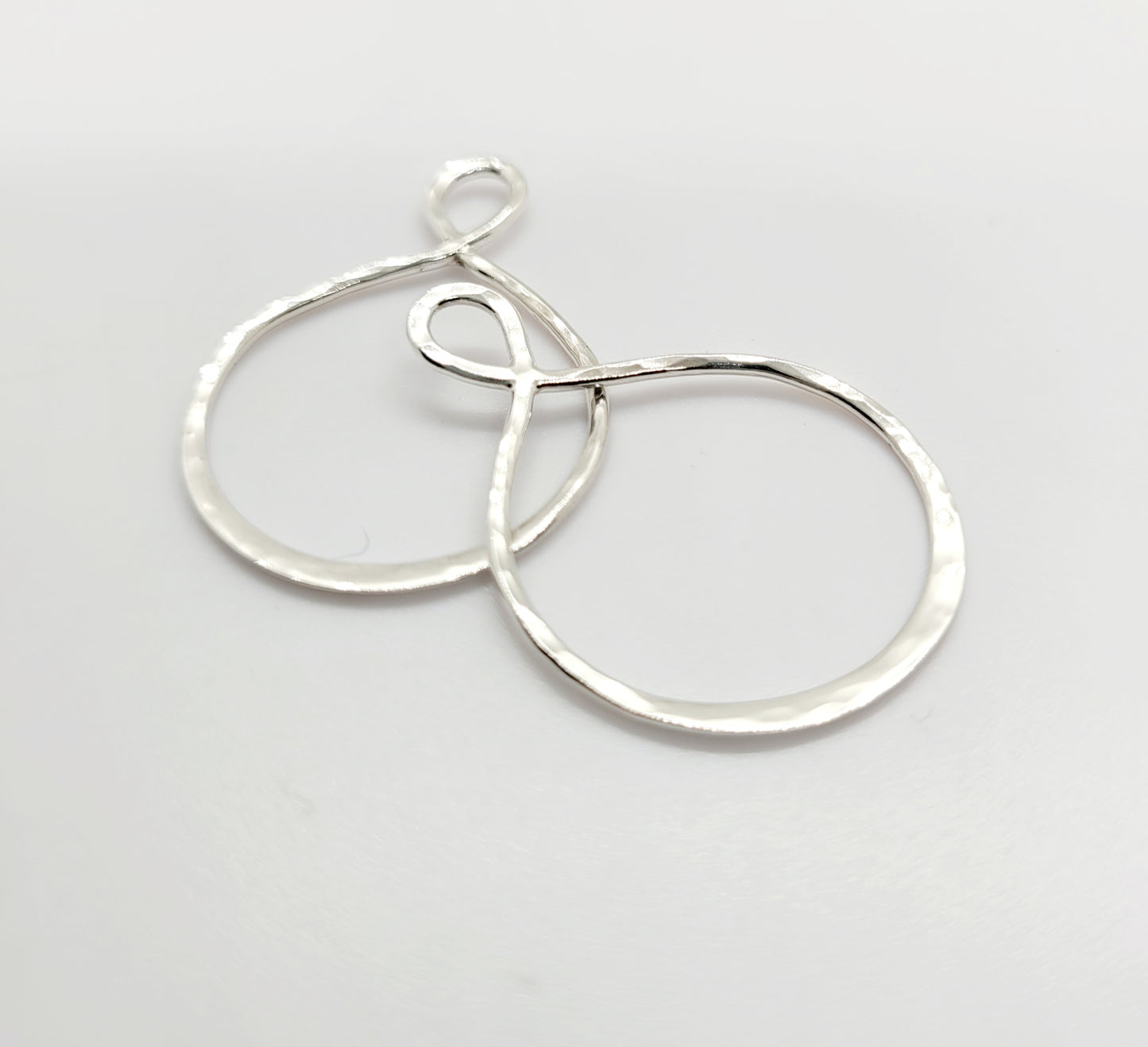 .925 Sterling Silver Hammered Connector