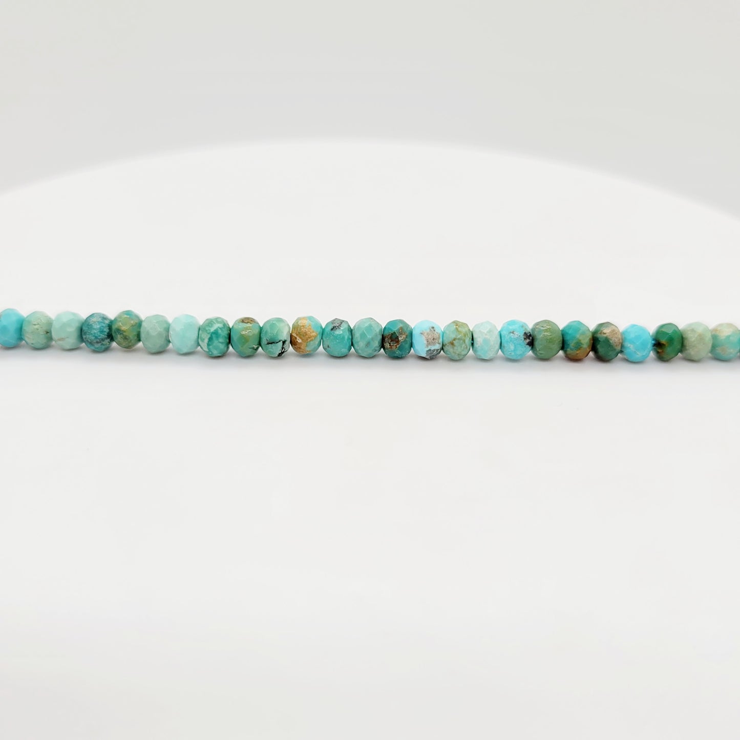 Turquoise Faceted Rondelle 4x3mm