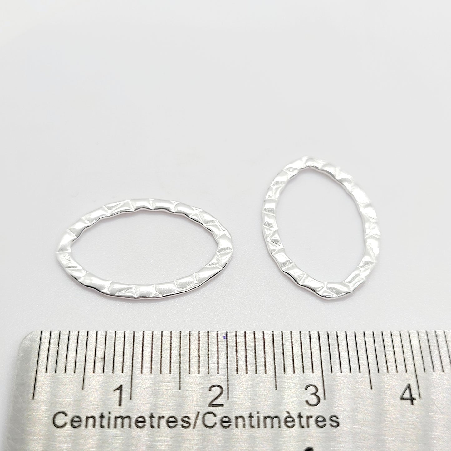 .925 Sterling Silver Textured Connector Pendant Earring Feature