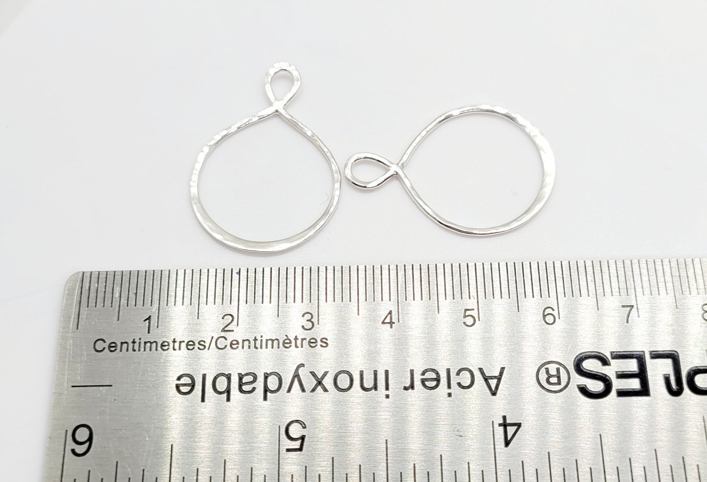 .925 Sterling Silver Hammered Connector