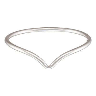 .925 Sterling Silver Chevron Ring