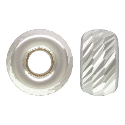 4.2 mm .925 Sterling Silver Multi Cut Rondelle Spacer Bead