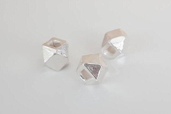3.5 mm .925 Sterling Silver Faceted Spacer Bead / 10 Pieces