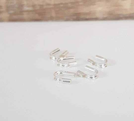 .925 Sterling Silver Cable Thimble Wire Guide / 10 Pieces
