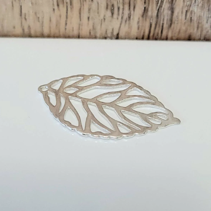 .925 Sterling Silver Leaf Pendant / Earring Feature