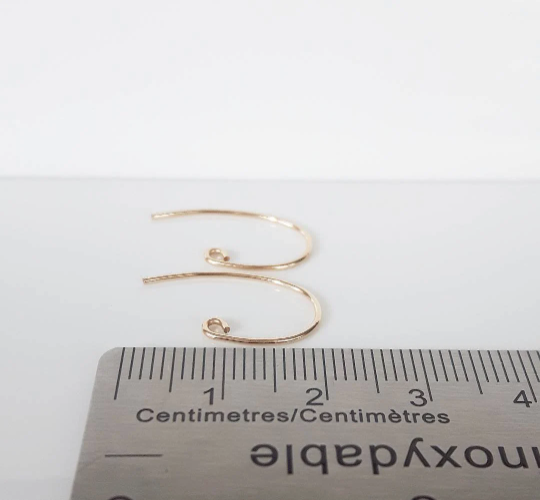 22 Gauge 14K Gold Filled Curved Clef Ear Wires