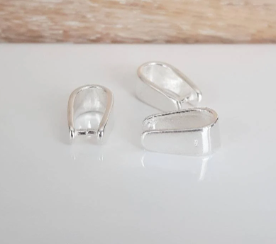 .925 Sterling Silver Pinch Bail 11 mm