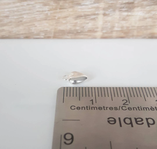 .925 Sterling Silver Petite Puffy Heart Charm