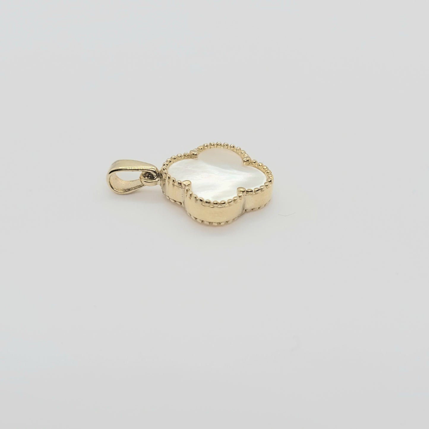 Solid 10K Gold Clover Pendant