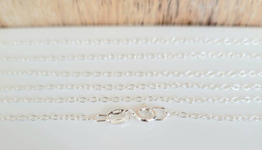 .925 Sterling Silver Fine CABLE Chain / 5 Pieces