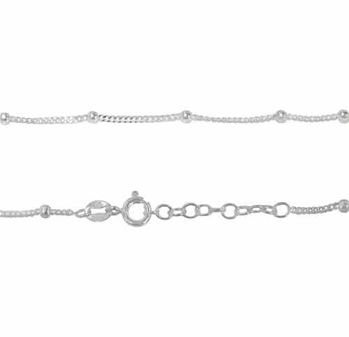 .925 Sterling Silver BALL Anklet