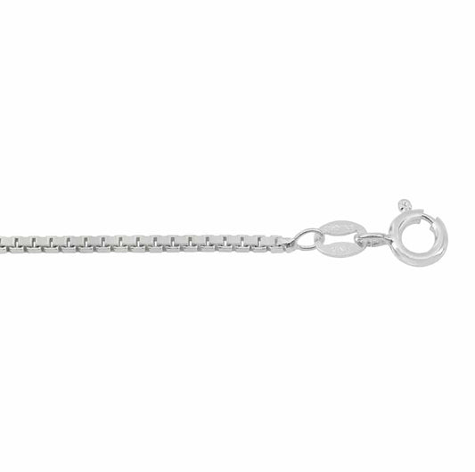 .925 Sterling Silver BOX Anklet 1 mm