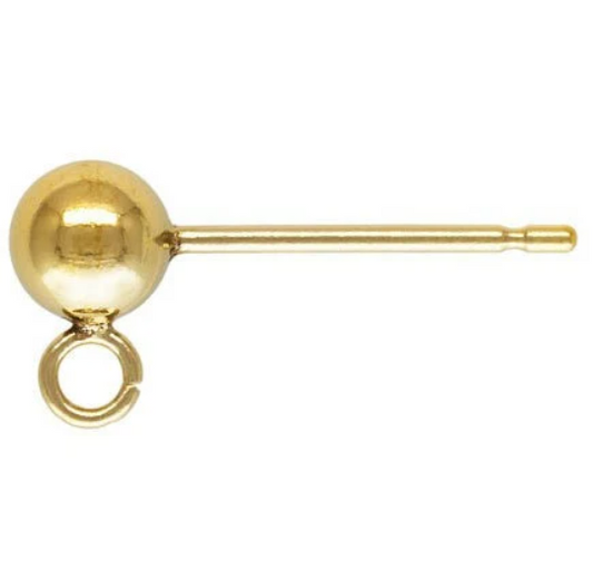 14K Gold Filled Ball Stud with Open Ring