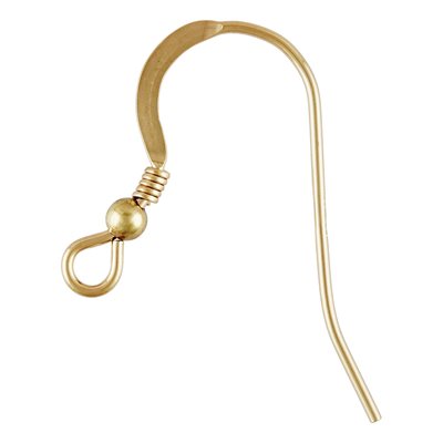 14K Gold Filled Ball & Coil Ear Wire