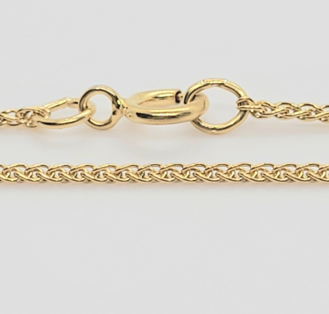 14K Gold Filled 1.1 mm Fine SPIGA Chain 16"