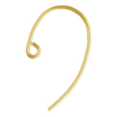 2 Pairs 22 Gauge  14K Gold Filled Curved Clef Ear Wires