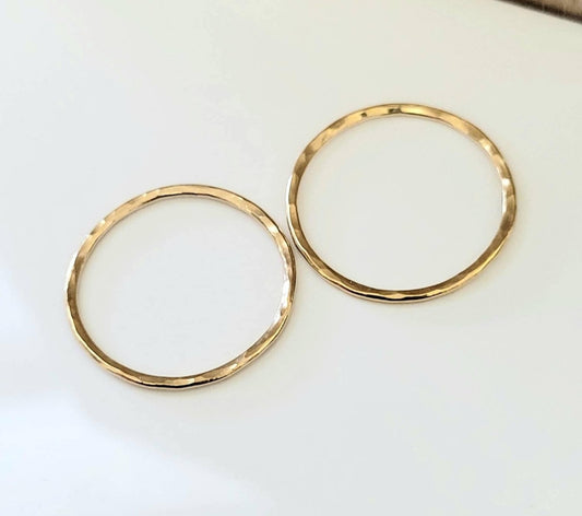 20 mm Hammered 14K Gold Filled Connector