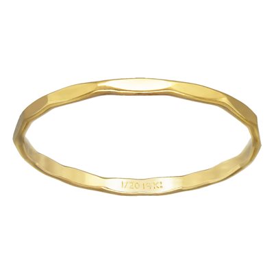 14K Gold Filled Hammered Stacking Ring
