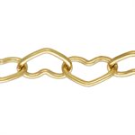 14K Gold Filled Fine Heart Chain 2.7 mm x 1.8 mm / By The Inch