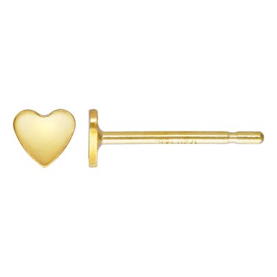 1 Pair 14K Gold Filled Micro Heart Stud Earrings