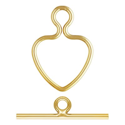 14K Gold Filled Heart Toggle