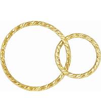 14K Gold Filled Interlocking Sparkle Rings