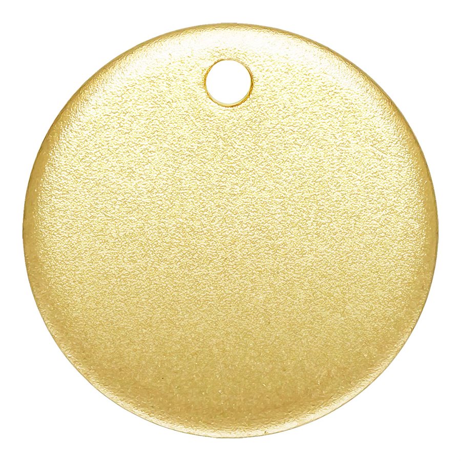 1 Piece MATTE Finish 20 Gauge 10 mm 14K Gold Filled Stamping Disc